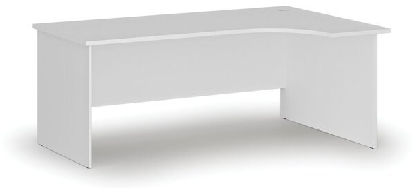 Narożne biurko PRIMO WHITE, 180x120 cm, prawe, białe