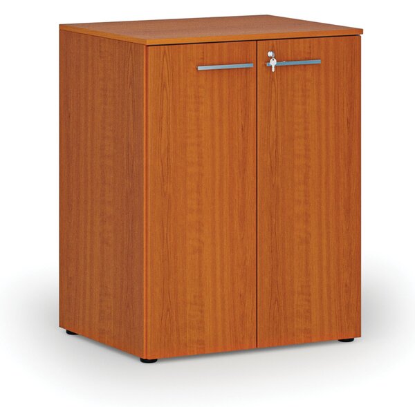 Szafa biurowa z drzwiami PRIMO WOOD, 2 półki, 800 x 640 x 1027 mm, wiśnia
