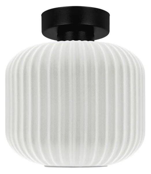 Lampa sufitowa ze szklanym kloszem biała L4-R09