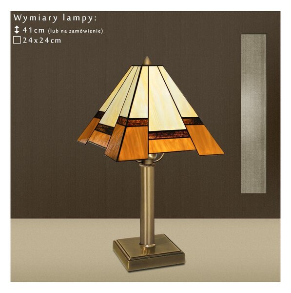 Lampa biurkowa witrażowa O-B1