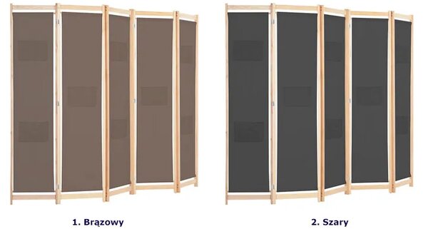 Brązowy parawan z 8 kieszeniami do przechowywania C5-C29