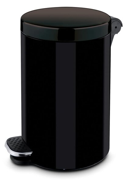 Kosz na śmieci z pedałem, 3l, lakierowany czarny