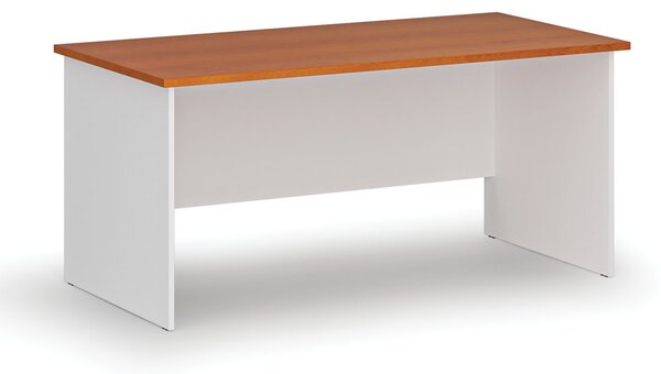 Biurko PRIMO WHITE, 160x80 cm, biały/czereśnia
