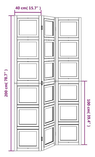 3 panelowy parawan z ramkami na zdjęcia A1-F70