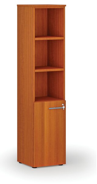 Szafa biurowa kombinowana PRIMO WOOD, drzwi na 2 poziomach, 400 x 420 x 1781 mm, wiśnia