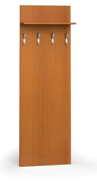 Garderoba z wieszakami PRIMO WOOD, 4 haczyki, półka, tekstura drewna pionowa, czereśnia