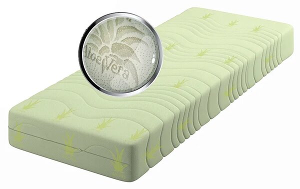 Materac piankowy z pokrowcem aloe vera 160x200 F4-P86