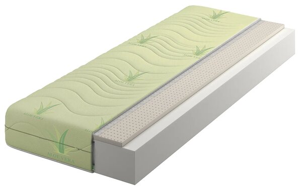 Materac piankowo-lateksowy z pokrowcem aloe vera 120x200 A5-C92