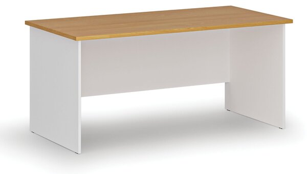 Biurko PRIMO WHITE, 160x80 cm, biały/buk