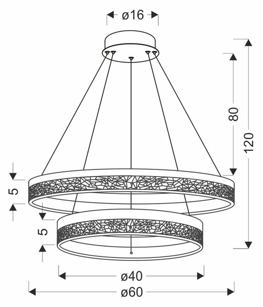 Stylowa czarna lampa wisząca - M0100 W6-M62