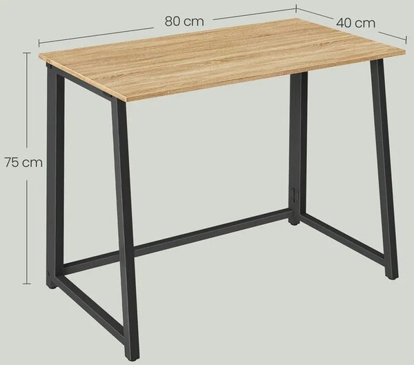 Biurko komputerowe składane dąb sonoma + czarny R4-E59