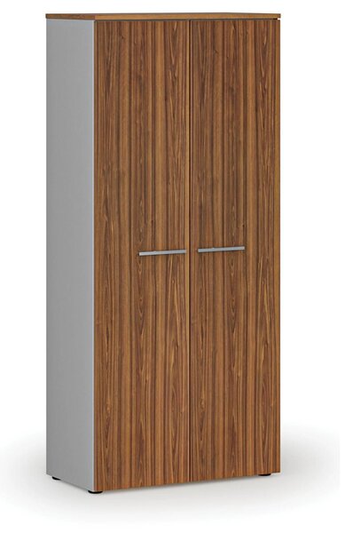 Szafa ubraniowa z wysuwem PRIMO GRAY, 800 x 420 x 1781 mm, szary/orzech