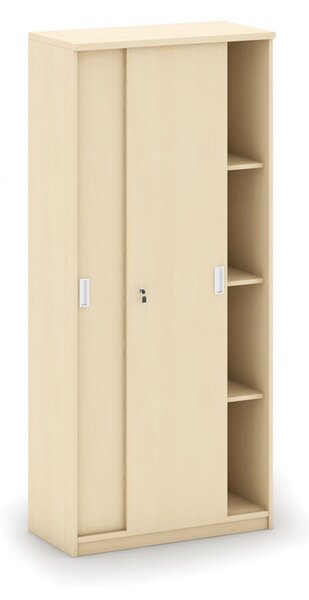 Szafa przesuwna MIRELLI, 800 x 400 x 1800 mm, brzoza