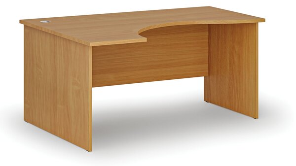 Ergonomiczne biurko PRIMO WOOD, 160x120 cm, lewe, buk
