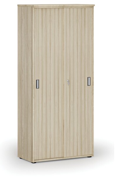 Szafa z drzwiami przesuwnymi PRIMO WOOD, 800 x 420 x 1781 mm, dąb naturalny