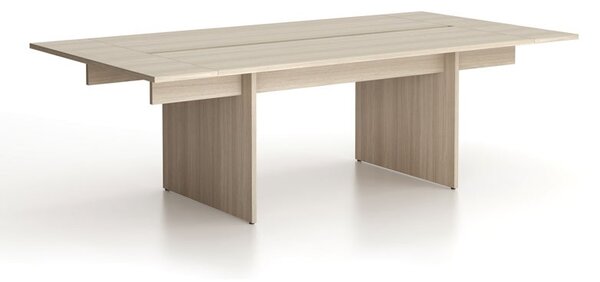 Stół konferencyjny SOLID + 2x rozszerzenie blatu, 240x125 cm, dąb naturalny