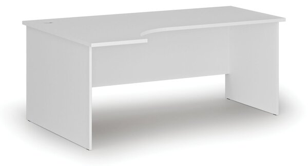 Narożne biurko PRIMO WHITE, 180x120 cm, lewe, białe