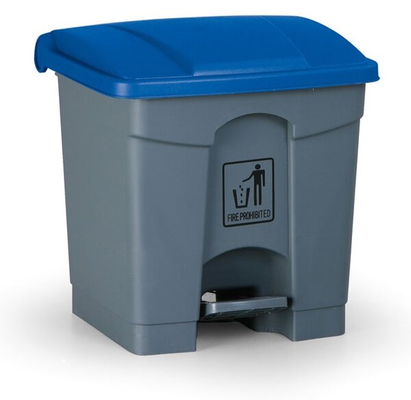 Uniwersalny kosz na śmieci do segregacji z pedałem, 30 l, 350 x 400 x 340 mm, niebieski