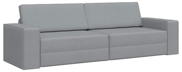 Sofa bed jasnoszary 245 x 78 x 77 cm tkanina