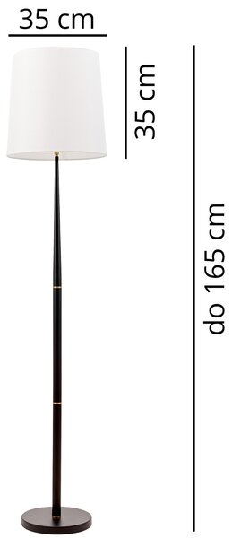 LAMPA STOJĄCA PODŁOGOWA CZARNO-BIAŁA LAGO