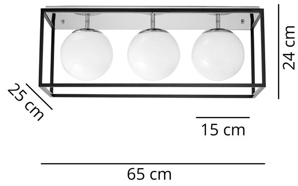 NOWOCZESNA LAMPA SUFITOWA CHROMOWANY PLAFON MALDINI W3