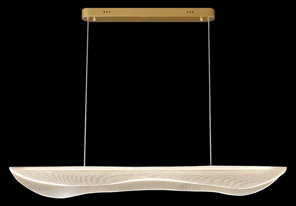 Lampa jadalniana z transparentnym kloszem Cortina No.4 100 cm złota