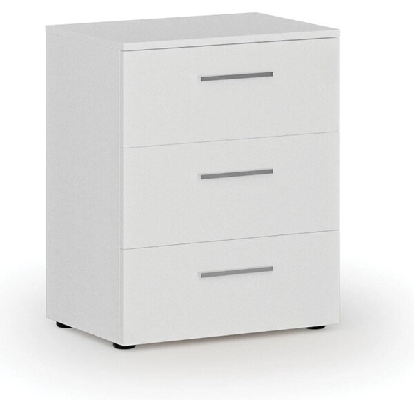 Komoda biurowa do biurka PRIMO WHITE, 740 x 600 x 420 mm, biały