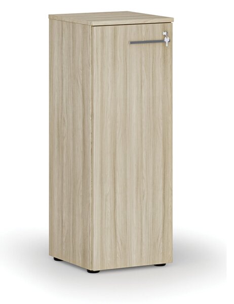Szafa biurowa niska z drzwiami PRIMO WOOD, 400 x 420 x 1087 mm, dąb naturalny