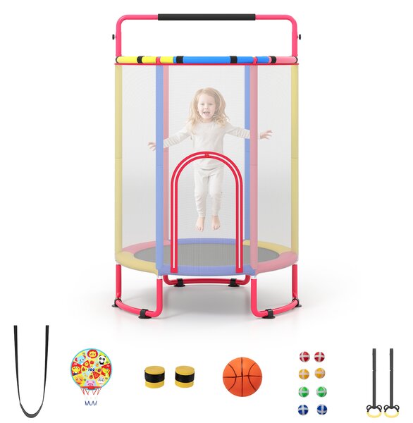 Trampolina dziecięca z akcesoriami o średnicy 140 cm