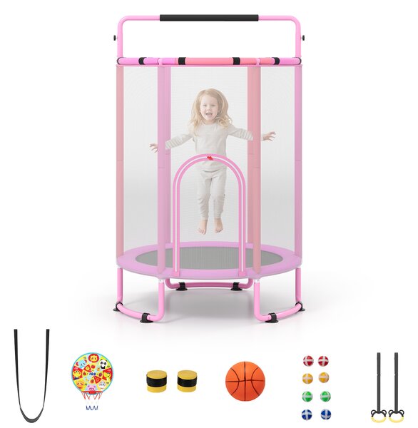 Trampolina dziecięca z akcesoriami o średnicy 140 cm
