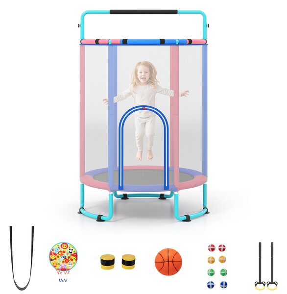 Trampolina dziecięca z akcesoriami o średnicy 140 cm