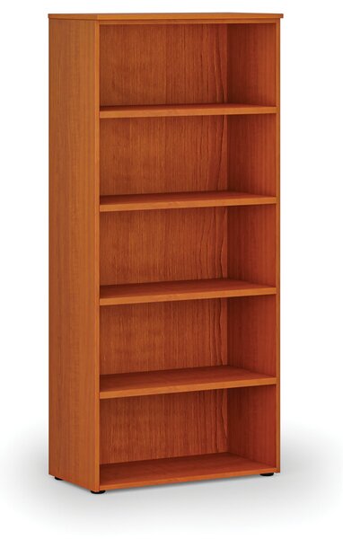 Regał biurowy PRIMO WOOD, 800 x 420 x 1781 mm, wiśnia