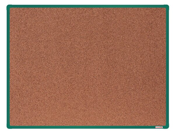 Tablica korkowa BoardOK w ramie aluminiowej, 1200 x 900 mm, zielona rama