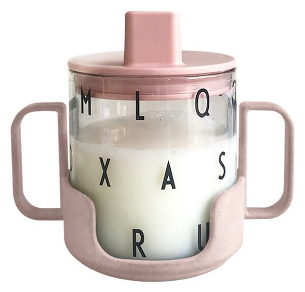 Różowy kubek dla dzieci Design Letters Grow With Your Cup
