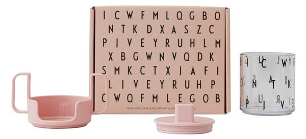 Różowy kubek dla dzieci Design Letters Grow With Your Cup