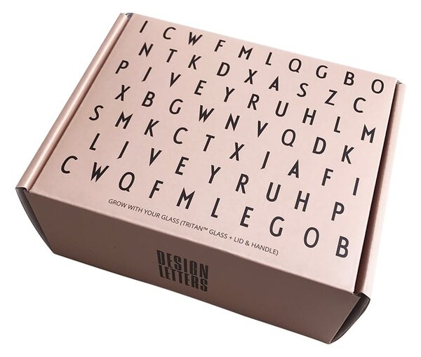 Różowy kubek dla dzieci Design Letters Grow With Your Cup