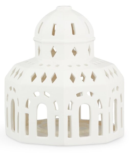 Biały ceramiczny świąteczny świecznik Kähler Design Lighthouse, ø 12 cm