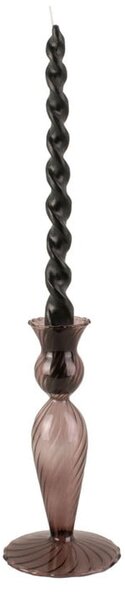 Brązowy szklany świecznik PT LIVING Swirl, wys. 17 cm