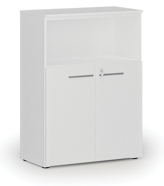 Szafa biurowa kombinowana PRIMO WHITE, 800 x 420 x 1087 mm, biały