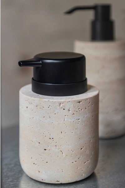 Beżowy kamienny dozownik do mydła 250 ml Travertine – Mette Ditmer Denmark
