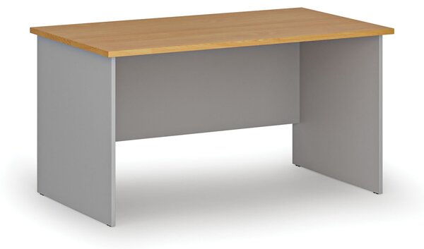 Biurko PRIMO GRAY, 140x80 cm, szary/buk