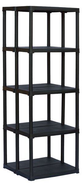 Regał plastikowy TEMPO, 1760x600x585 mm, 5 półek