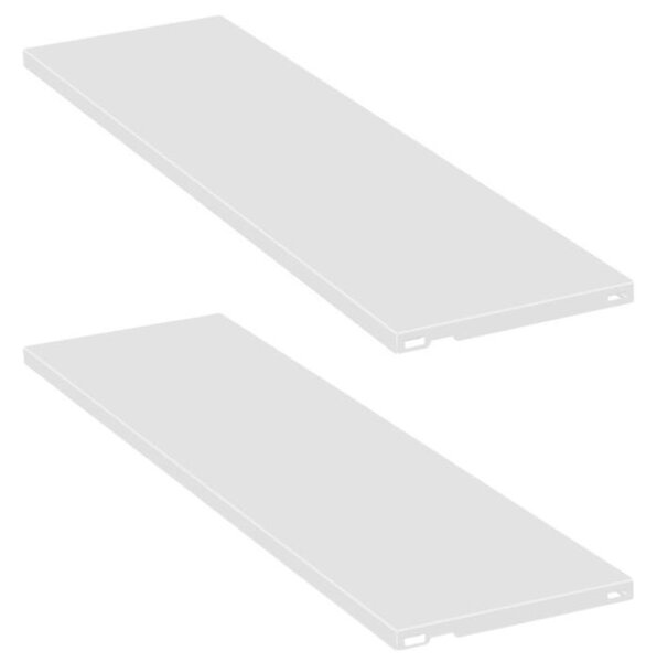 Metalowa półka do ELEMENT SYSTEM, 800 x 200 mm, biała, opakowanie 2 szt