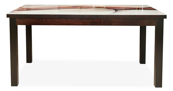 Stół rozkładany SJ71G o wym. 160/90 + 50 cm szkło Lacobel