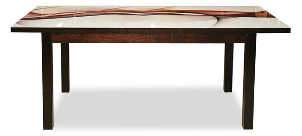Stół rozkładany SJ71G o wym. 160/90 + 50 cm szkło Lacobel