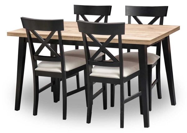 Stół rozkładany SJ76 120 cm + 40 cm wkładka Styl LOFT