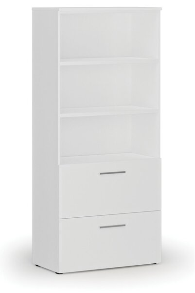 Szafa z szufladami na teczki zawieszkowe PRIMO WHITE, 800 x 420 x 1781 mm, biały