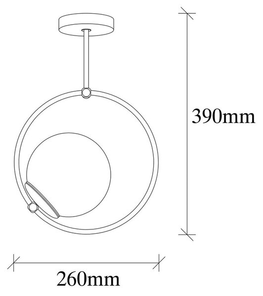 Czarna lampa wisząca ze szklanym kloszem Chandelier – Opviq lights