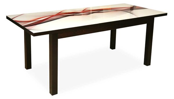 Stół rozkładany SJ71G o wym. 160/90 + 50 cm szkło Lacobel