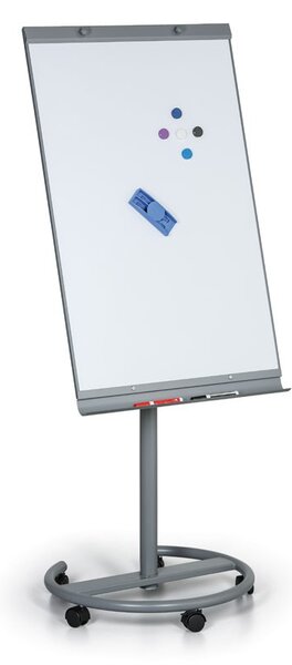 Mobilny flipchart ROUND BW, magnetyczny
